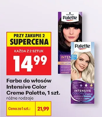 Farba do włosów Intensive Color Creme Palette promocja w Biedronka