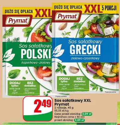 Sos sałatkowy XXL polski koperkowo-ziołowy Prymat promocja w Dino
