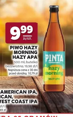 Piwo Hazy Morning Hazy APA Pinta promocja w Stokrotka