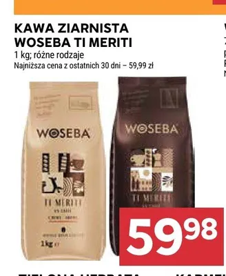 Kawa ziarnista Woseba Ti Meriti promocja w Stokrotka