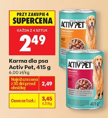 Karma dla psa z wołowiną promocja w Biedronka