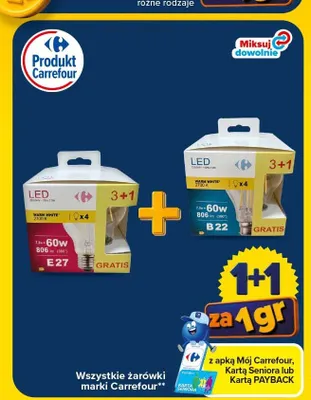 Żarówki marki Carrefour promocja w Carrefour Market