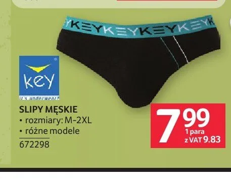 Slipy męskie Key promocja w Selgros