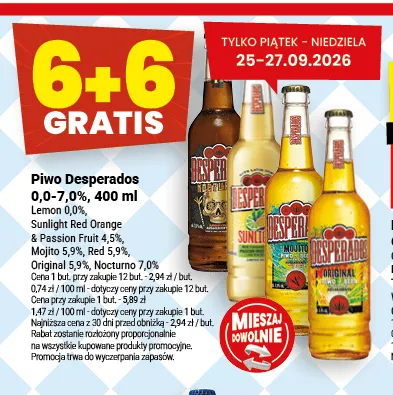 Piwo Desperados Original 5,9% promocja w Twój Market