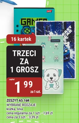 Zeszyt A5 16 kartek Astrapap promocja w bi1