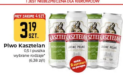 Piwo Kasztelan Niepasteryzowane promocja w Społem Częstochowa