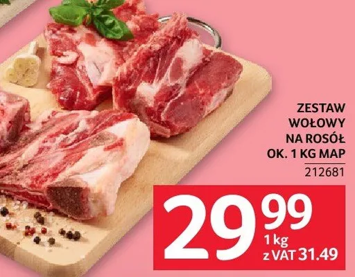 Zestaw wołowy na rosół ok. 1 KG MAP promocja w Selgros
