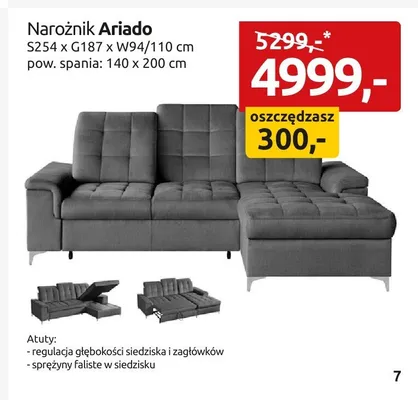 Narożnik Ariado promocja w Black Red White
