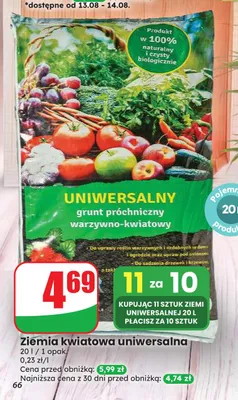 Ziemia kwiatowa uniwersalna promocja w Dino