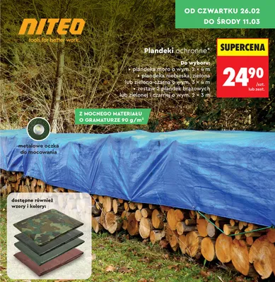 Plandeki ochronne promocja w Biedronka