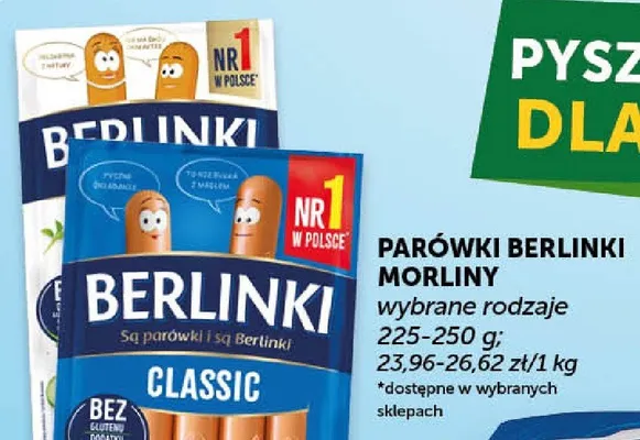 Parówki Berlinki Classic promocja w Groszek