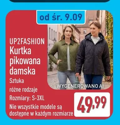 Kurtka pikowana damska UP2FASHION promocja w Aldi