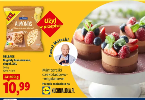Migdały blanszowane, słupki XXL promocja w Lidl
