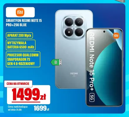Smartfon Xiaomi Redmi Note 15 Pro+ 256GB promocja w RTV EURO AGD
