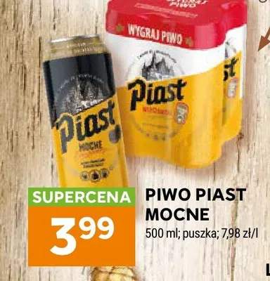 Piwo Piast Mocne puszka promocja w Stokrotka