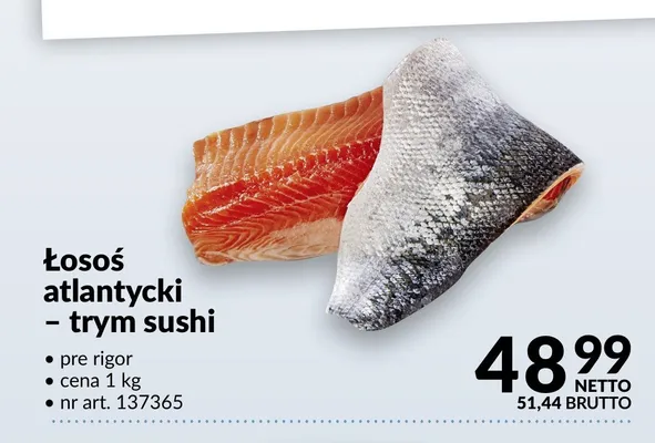 Łosoś atlantycki trym sushi promocja w Makro