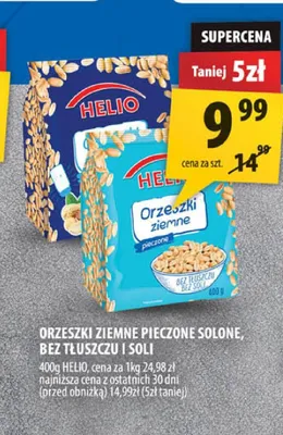 Orzeszki ziemne pieczone Helio promocja w Arhelan