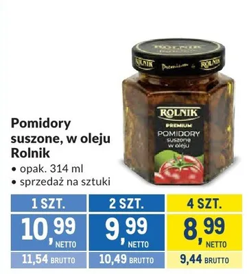 Pomidory suszone, w oleju Rolnik promocja w Makro