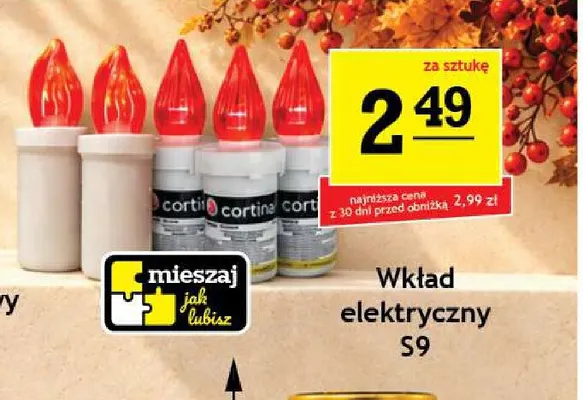 Wkład elektryczny S9 Cortina promocja w Gram Market