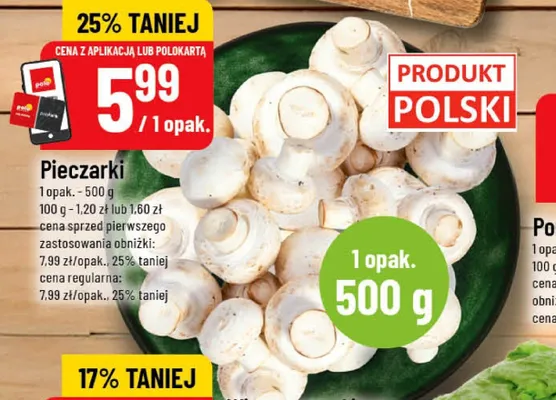 Pieczarki polskie promocja w POLOmarket