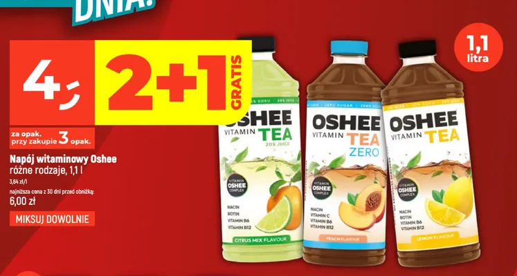 Napój witaminowy Oshee Vitamin Tea Citrus Mix Flavour promocja w Dealz