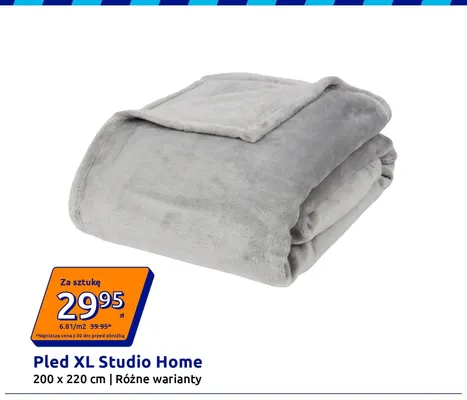 Pled XL Studio Home 200x220 cm promocja w Action