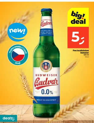 Piwo bezalkoholowe Budweiser promocja w Dealz