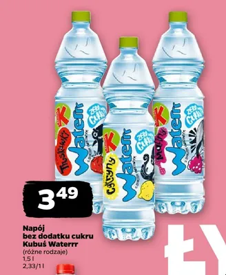 Napój bez dodatku cukru Kubuś Waterrr promocja w Netto