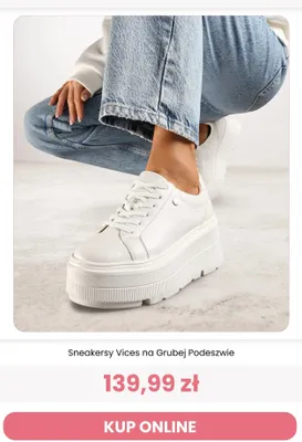Sneakersy damskie Vices na grubej podeszwie promocja w Renee