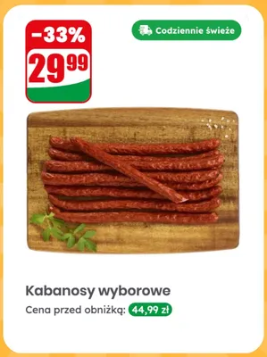 Kabanosy wyborowe promocja w Dino