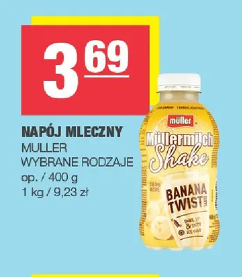Napój mleczny Müllermilch Shake Müller promocja w SPAR