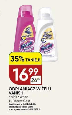 Odplamiacz w żelu Vanish White promocja w Chata Polska