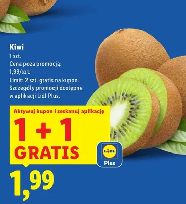 Kiwi 1+1 GRATIS promocja w Lidl