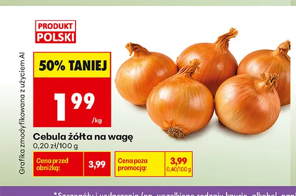 Cebula żółta promocja w Biedronka