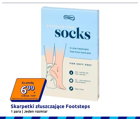 Skarpetki złuszczające Footsteps promocja w Action