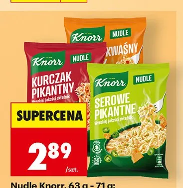 Nudle Knorr kurczak pikantny promocja w Biedronka