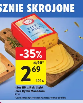 Ser Hit z Ryk Light Ryki promocja w Intermarche