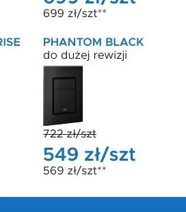 Przycisk spłukujący GROHE PHANTOM BLACK promocja w Blu Salony Łazienek