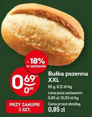 Bułka pszenna XXL promocja w Żabka