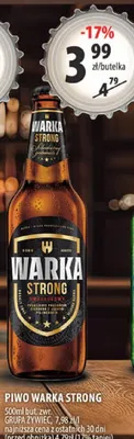 Piwo Warka Strong Grupa Żywiec promocja w Arhelan