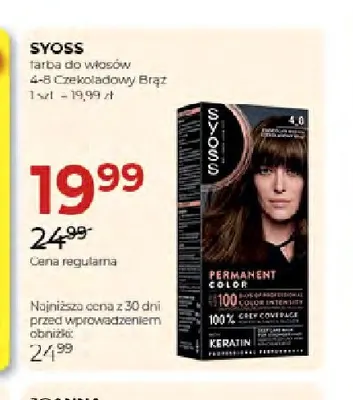 Farba do włosów Syoss 4-8 Czekoladowy Brąz promocja w Drogerie Jawa