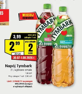 Napój Tymbark jabłko mięta promocja w Premium Nasz Sklep