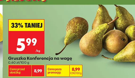 Gruszki Konferencja na wagę promocja w Biedronka