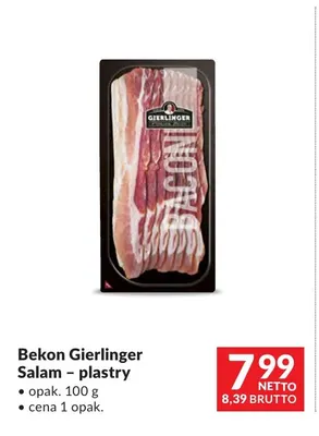 Bekon Gierlinger Salam plastry promocja w Makro
