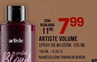 Spray do włosów Artiste Volume 125 ml promocja w Drogerie Natura