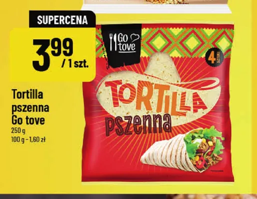 Tortilla pszenna Go Tove promocja w POLOmarket