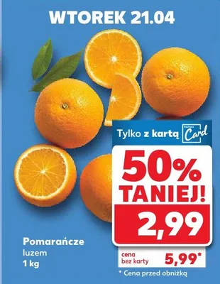 Pomarańcze bio promocja w Kaufland