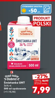 Śmietanka UHT Stąd Takie Dobre! 36% promocja w Kaufland