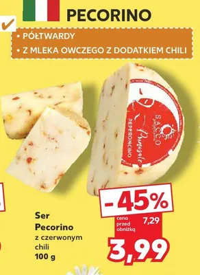 Ser Pecorino z czerwonym chili promocja w Kaufland