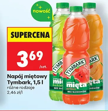 Napój arbuz-mięta Tymbark promocja w Biedronka
